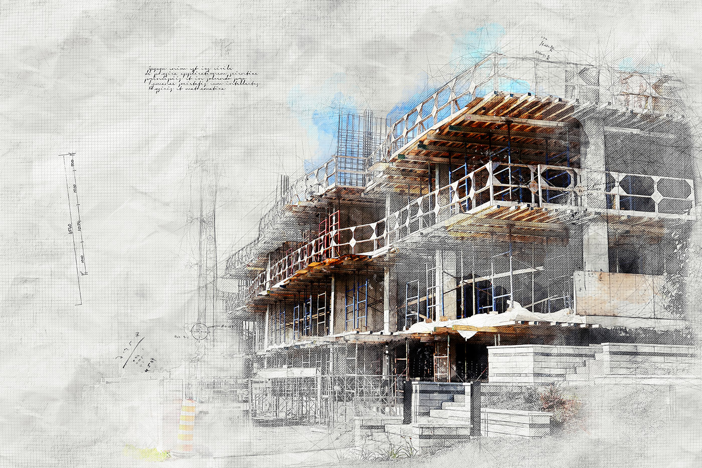 Construction Project Sketch Image Construction Project Sketch Image