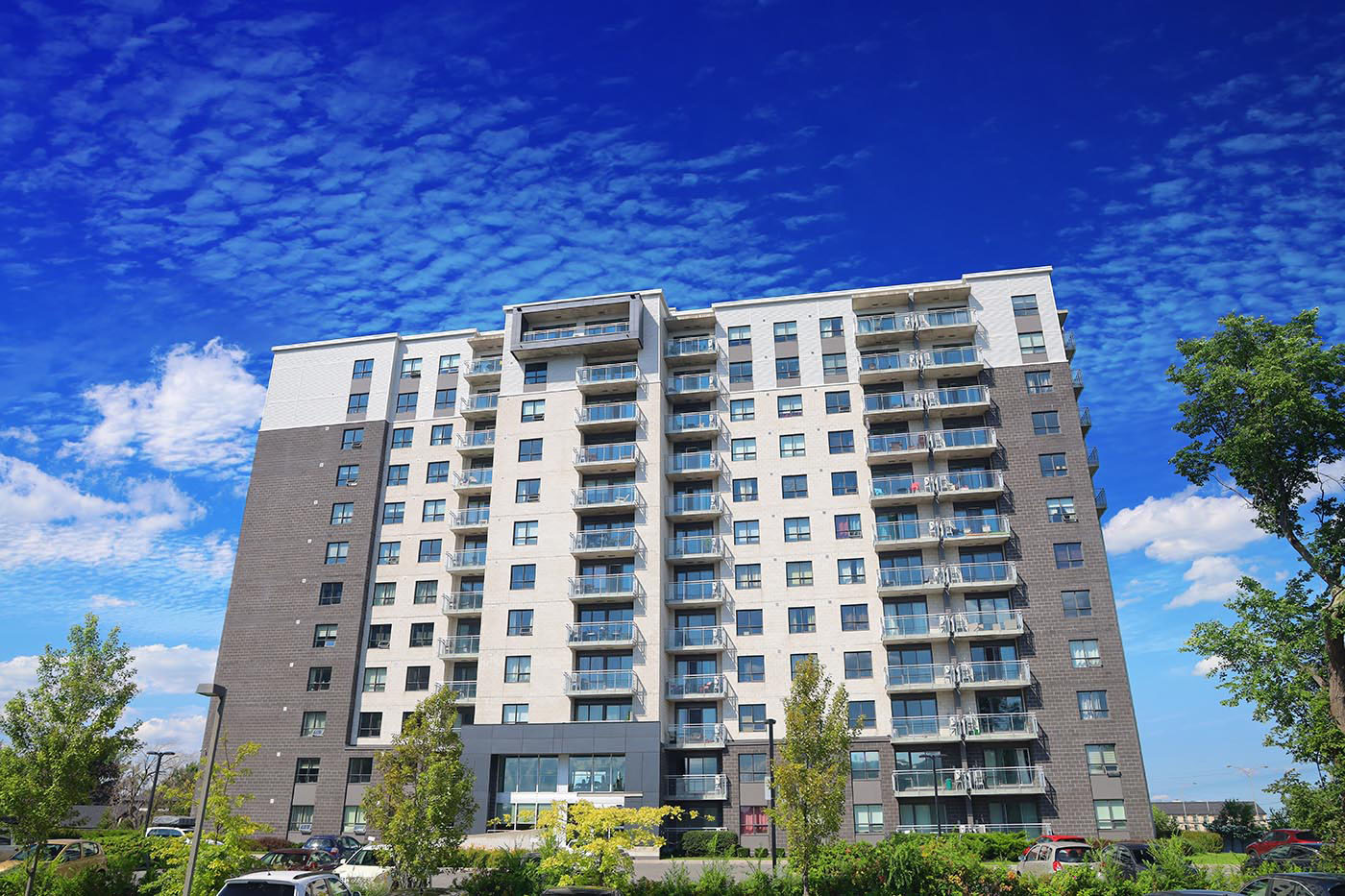 Modern Residential Apartment with Flat Building Exterior Modern Residential Apartment with Flat Building Exterior