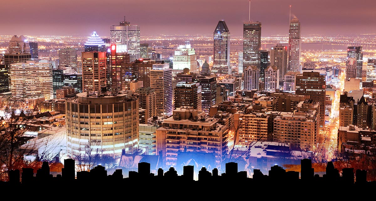 Night Lights on Montreal City Night Lights on Montreal City