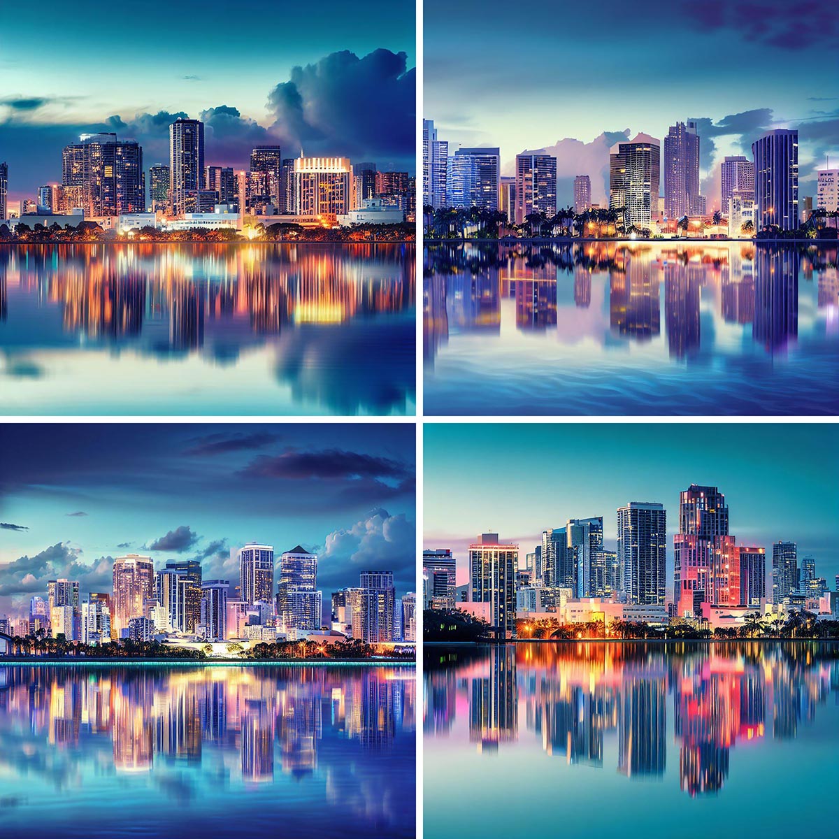 AI Miami Sunrise Cityscape AI Miami Sunrise Cityscape