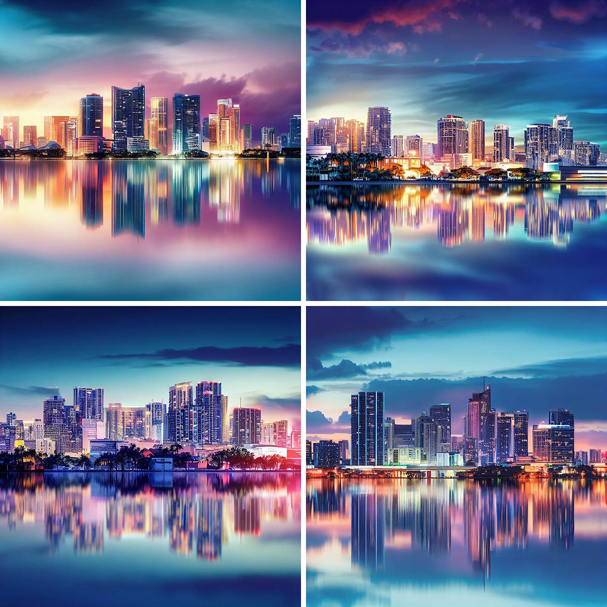 AI Miami Twilight Cityscape AI Miami Twilight Cityscape