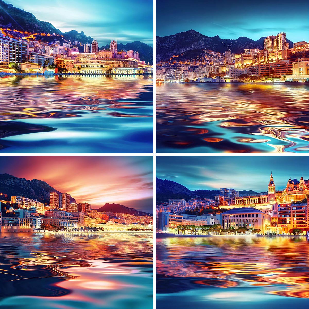 AI Monaco Cityscape Scene AI Monaco Cityscape Scene
